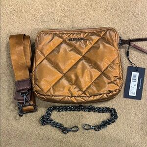 MZ Wallace quilted Bowery crossbody Tiger Eye Pearl